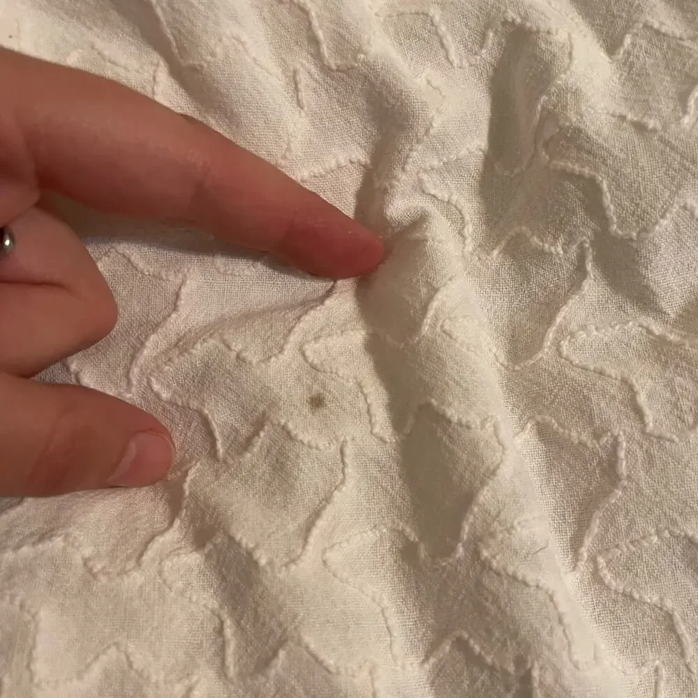 50s chenille bedspread white